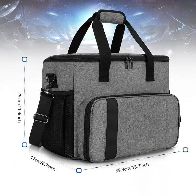 Game Console Bag For PS5 Controller Travel Carrying Case Storage Backpack Hard Shell Protective Handbag With Multiple Pockets