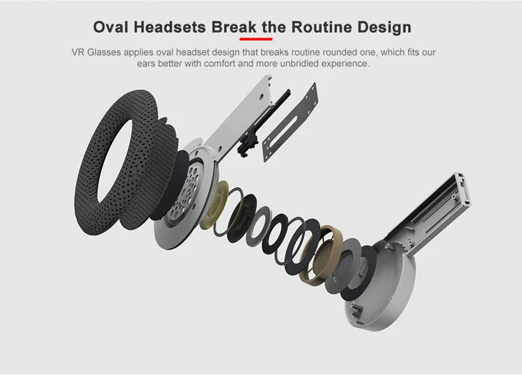 Virtual Reality 3D VR Glasses Headset Phone Viar Device Helmet Lenses Goggles Smart Smartphones Headphone Controller Mobile Game