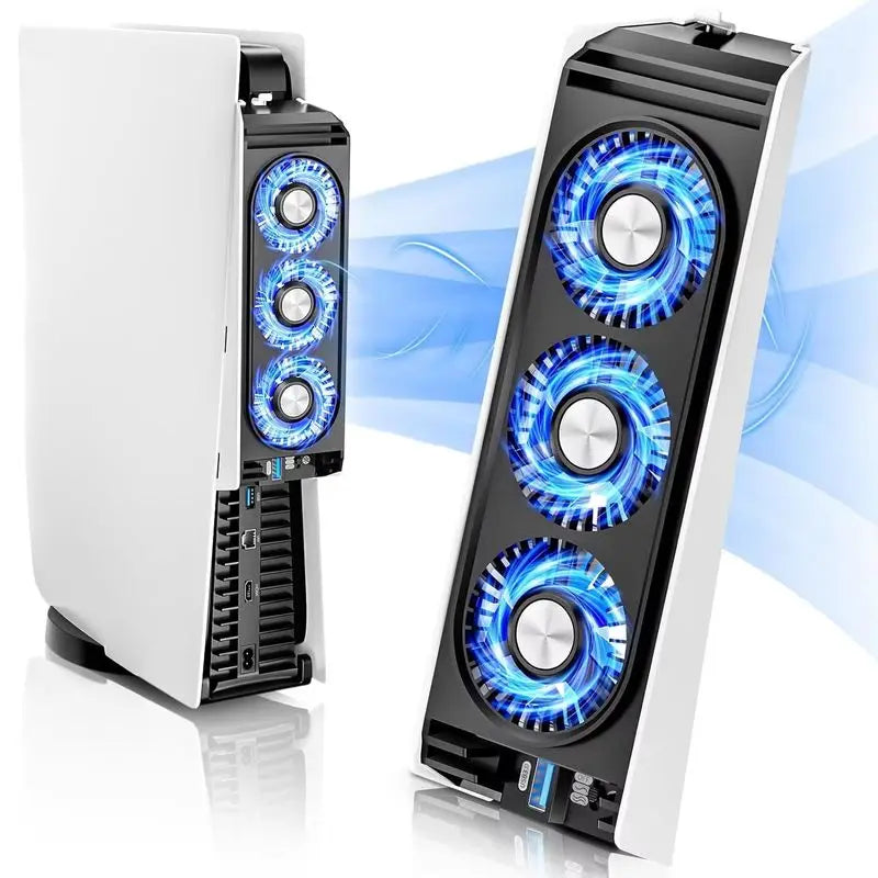 Ps5 Console Cooling Fan Gaming Console Temperature Control Cooling Heatsink Rear Cooling Quietly Speed Easy Use For Ps5 Pro