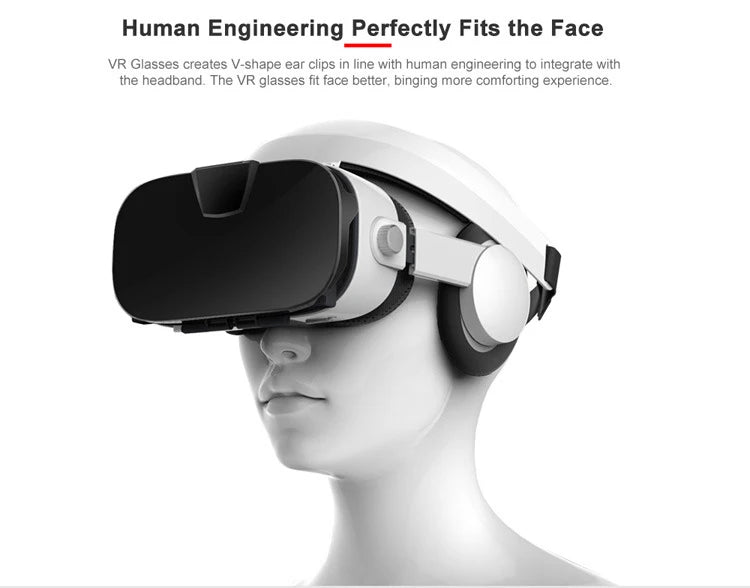 Virtual Reality 3D VR Glasses Headset Phone Viar Device Helmet Lenses Goggles Smart Smartphones Headphone Controller Mobile Game