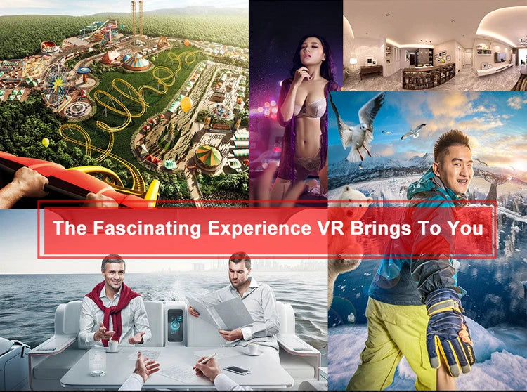 Virtual Reality 3D VR Glasses Headset Phone Viar Device Helmet Lenses Goggles Smart Smartphones Headphone Controller Mobile Game