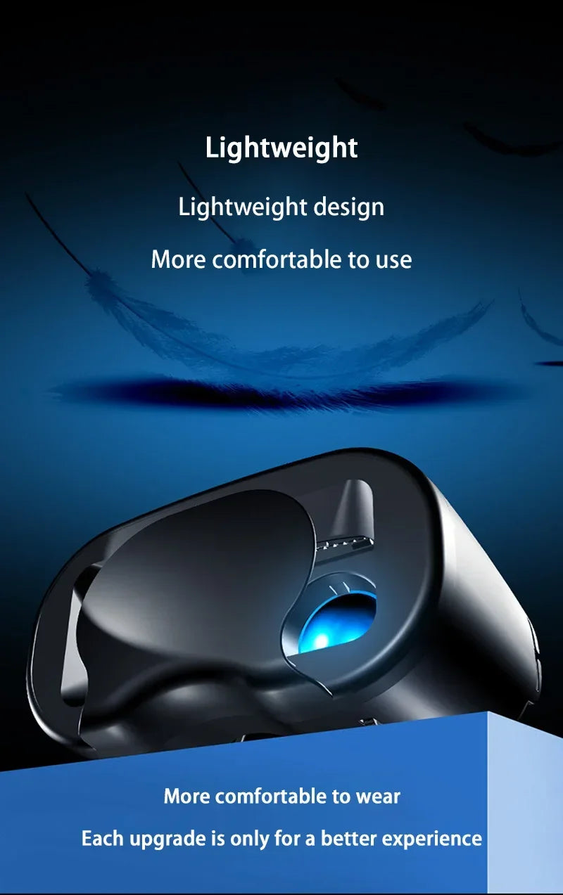 VRG Virtual Reality 3D Glasses 100° Wide-Angle Head Mounted Digital Glasses Compatible With Up To 7-Inch Screen Phones