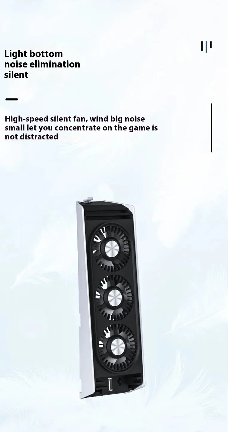 Ps5 Console Cooling Fan Gaming Console Temperature Control Cooling Heatsink Rear Cooling Quietly Speed Easy Use For Ps5 Pro