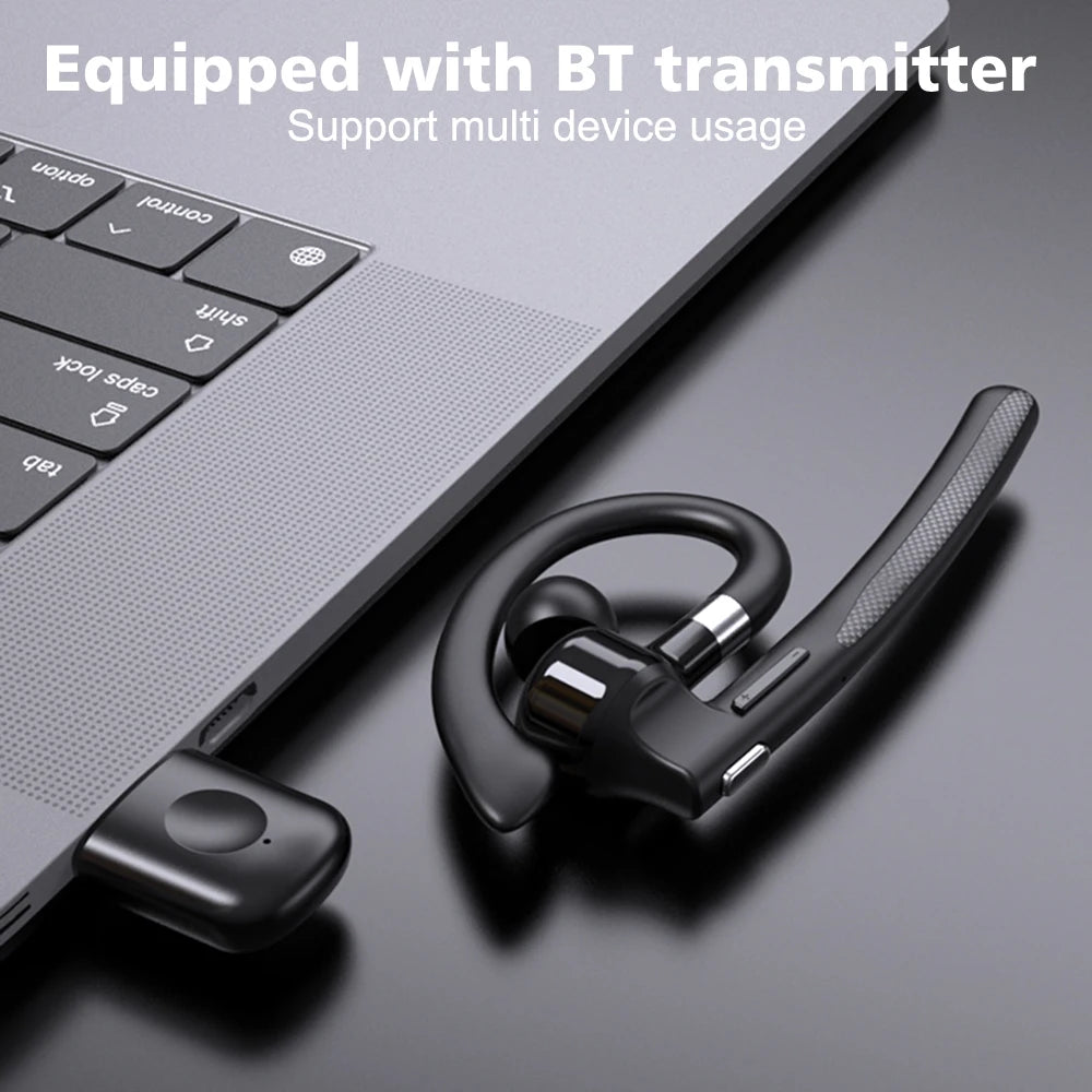 Bluetooth Earphones Hanging Ear Wireless Headphones Hands-free ENC Noise Reduction Driving Headset Single Ear Business Headset