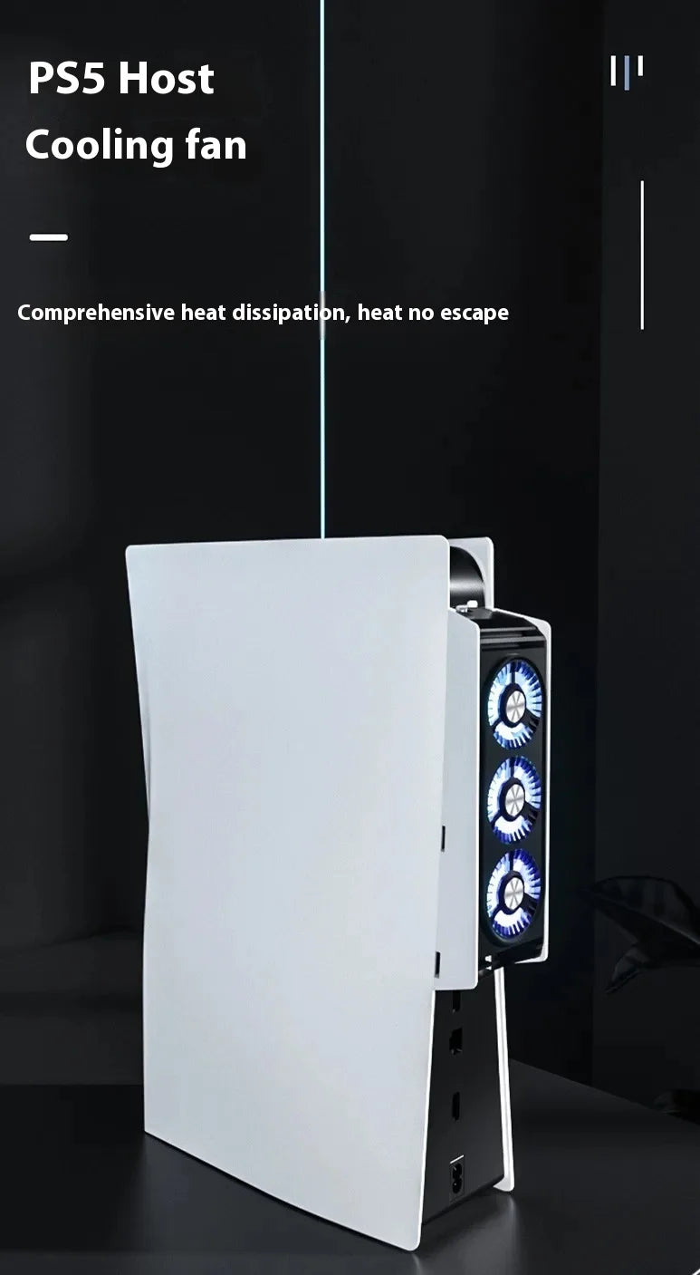 Ps5 Console Cooling Fan Gaming Console Temperature Control Cooling Heatsink Rear Cooling Quietly Speed Easy Use For Ps5 Pro