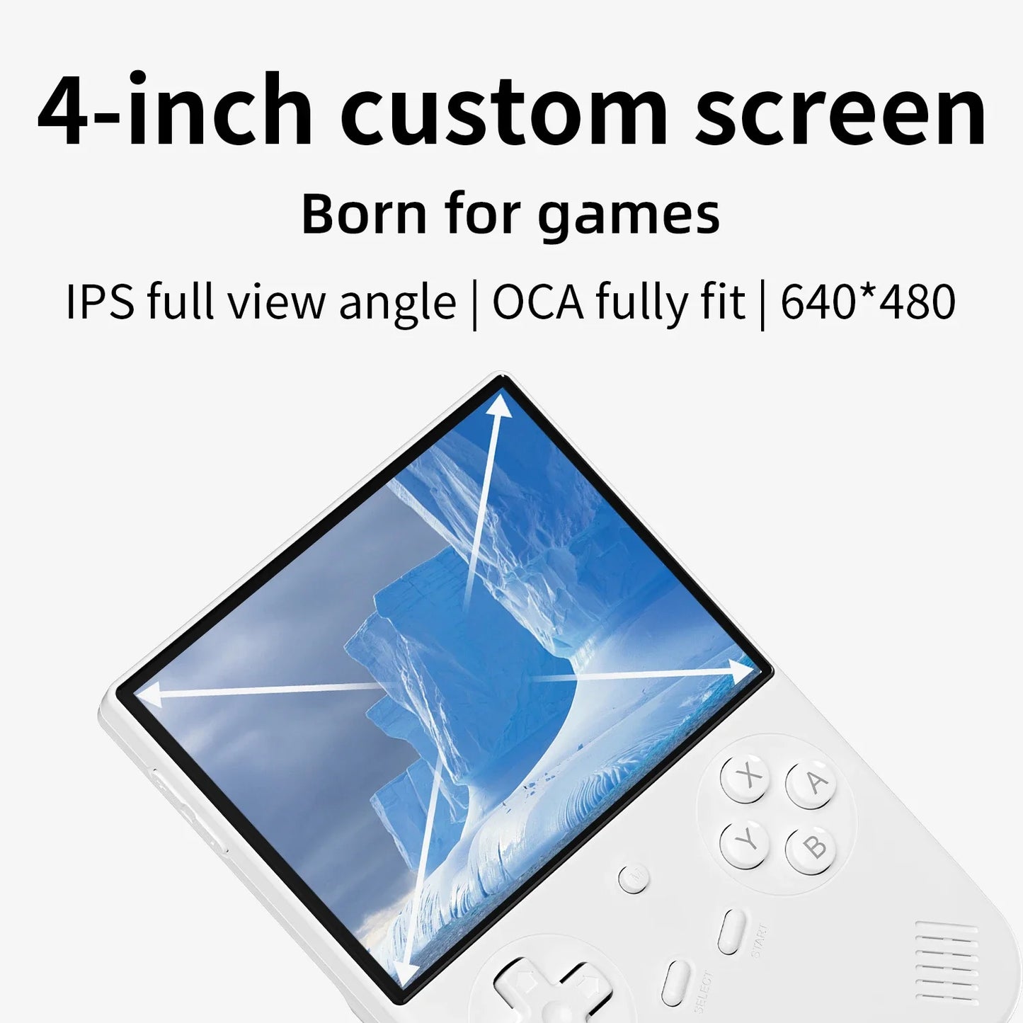 New Rg40xxv Handheld Game Console 4''Ips Screen Video Output Joystick Rgb Lighting Effect Streaming Rg 40xxv Ebook Mp4 Gift