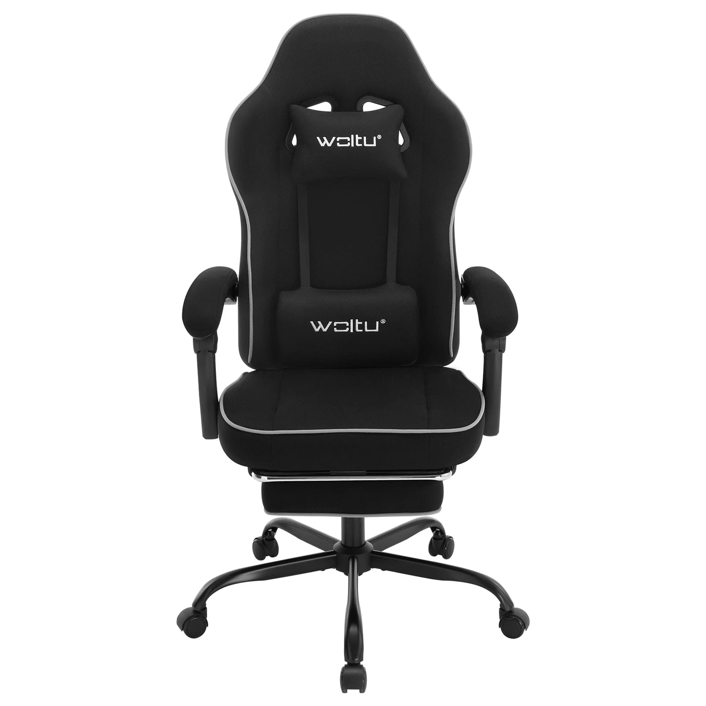WOLTU Swivel Gamer Chair Gaming Chair Ergonomic Office Computer Chair with Lumbar Cushion Pillow Footrest