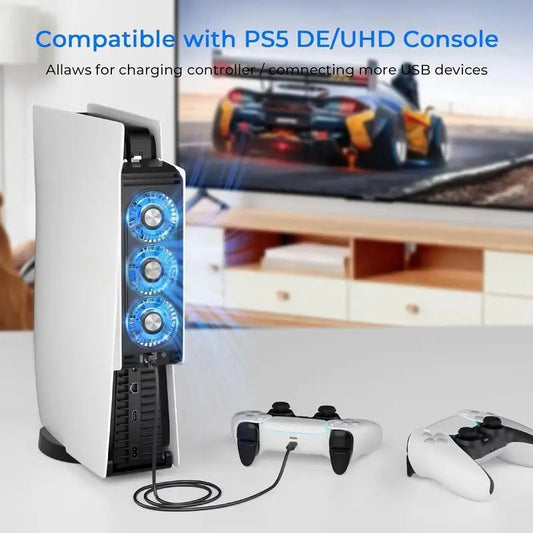 Ps5 Console Cooling Fan Gaming Console Temperature Control Cooling Heatsink Rear Cooling Quietly Speed Easy Use For Ps5 Pro