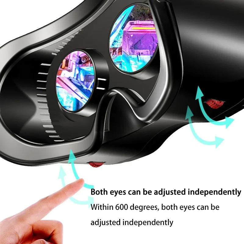 VRG Virtual Reality 3D Glasses 100° Wide-Angle Head Mounted Digital Glasses Compatible With Up To 7-Inch Screen Phones