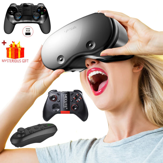 Virtual Reality 3D VR Glasses Smartphone Cell Mobile Goggles Helmet Headset Lenses Device Controller Viar Smart Phone Video Game