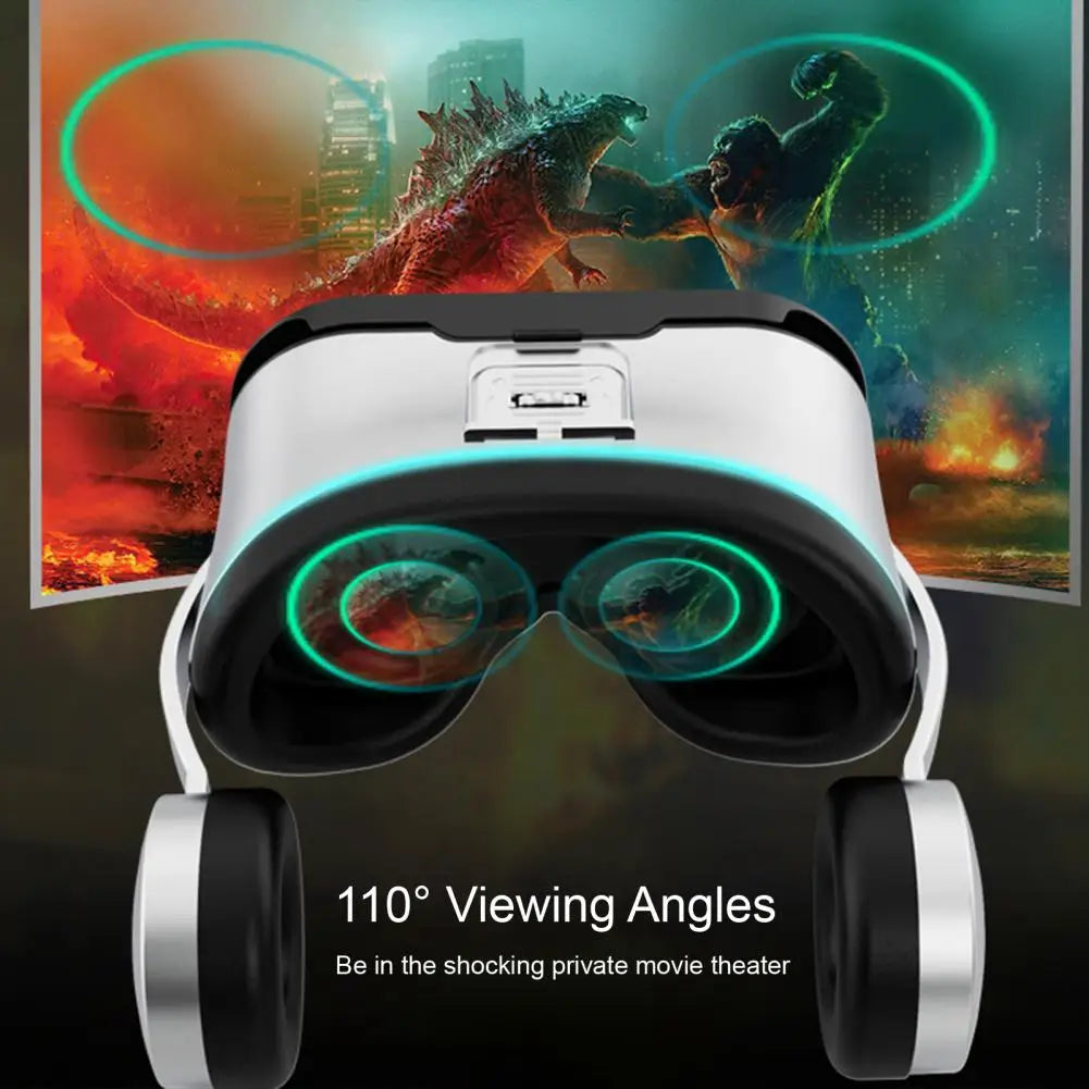 Smart Phone VR Glasses Virtual Reality Headset Bluetooth 3D Devices Headphones Helmet Goggles Lenses Smartphone Mobile Cell Viar